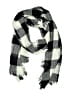 Unbranded Checkered-gingham Black Scarf One size - photo 1