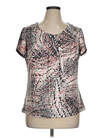 NY Collection Short Sleeve Blouse (view 1)