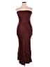 BHLDN Solid Brown Burgundy Cocktail Dress Size L - photo 1