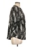 Emily Daniels Animal Print Silver 3/4 Sleeve Blouse Size L - photo 4