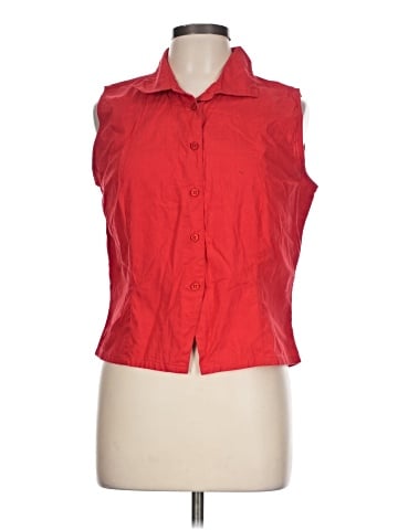 Fashion Bug Sleeveless Button-Down Shirt (view 1)