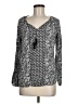 Faded Glory 100% Rayon Silver Long Sleeve Blouse Size M - photo 1
