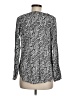 Faded Glory 100% Rayon Silver Long Sleeve Blouse Size M - photo 2