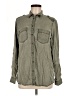 Express 100% Lyocell Green Long Sleeve Button-Down Shirt Size M - photo 1