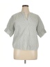 FRAME 100% Cotton Gray Short Sleeve Blouse Size XL - photo 1
