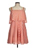 TCEC 100% Polyester Stripes Orange Casual Dress Size M - photo 1