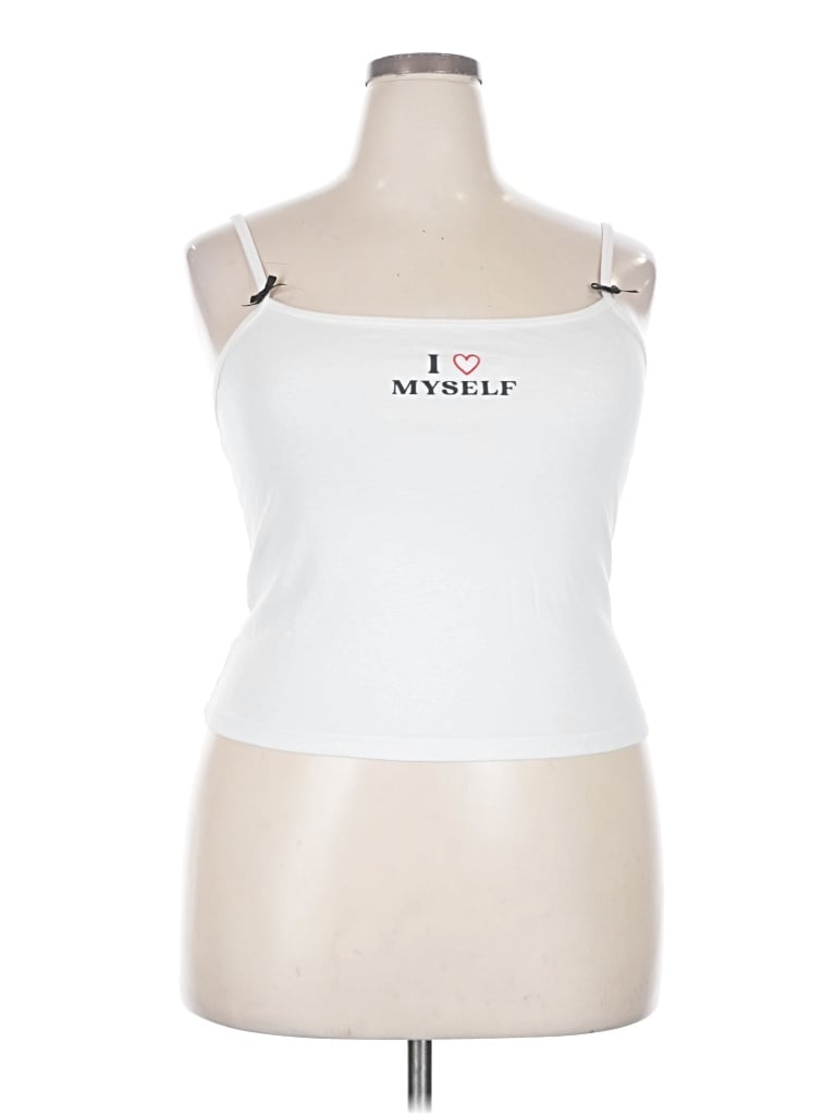 Pre-owned Wild Fable Tank Top White Strapless Neckline Tops