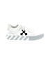 OFF-WHITE Stripes White Low Vulcanized Leather Sneakers Size EU 37 - photo 1