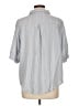 Chico's Stripes Gray 3/4 Sleeve Button-Down Shirt Size L - photo 2