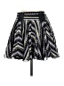 Bebe 100% Silk Chevron-herringbone Black Gray Silk Skirt Size 6 - photo 2