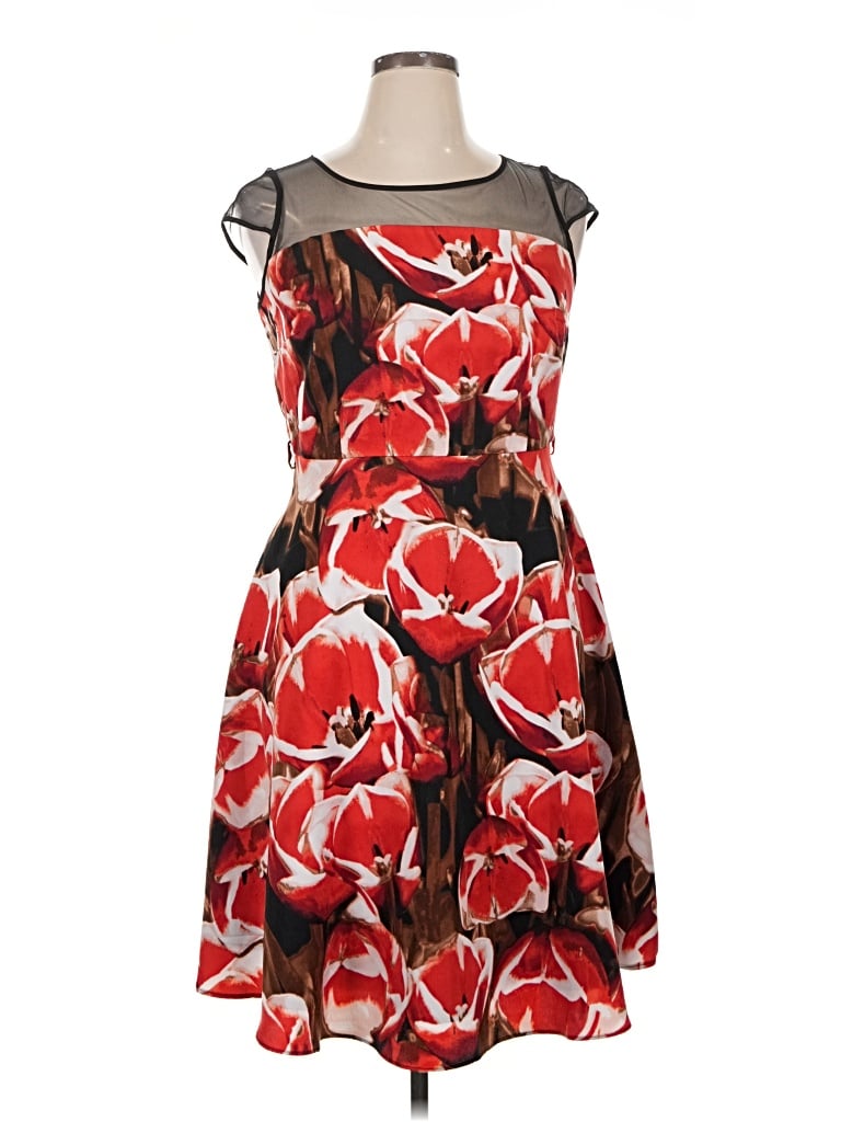 Pre-owned Liz Claiborne Cocktail Dress In Red