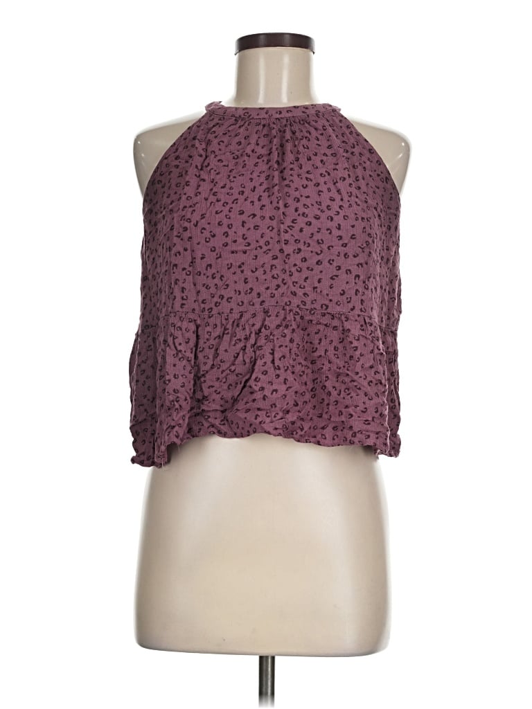 Pre-owned Hippie Rose Sleeveless Blouse In Burgundy