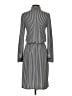 Ann Taylor Stripes Gray Casual Dress Size S - photo 2