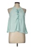 Forever 21 100% Polyester Teal Sleeveless Blouse Size L - photo 1