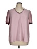 Shein Curve 100% Polyester Pink Short Sleeve Blouse Size 16 Plus (2) - photo 1