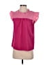 Shein 100% Polyester Pink Short Sleeve Blouse Size 4 - photo 1