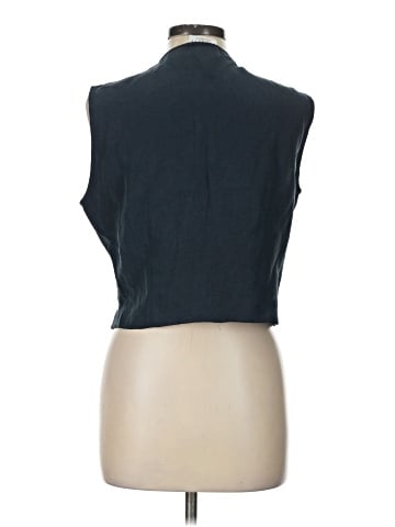 Press Sleeveless Silk Top (view 2)