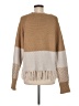 John & Jenn 100% Acrylic Chevron-herringbone Tan Poncho Size M - photo 2