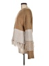 John & Jenn 100% Acrylic Chevron-herringbone Tan Poncho Size M - photo 5
