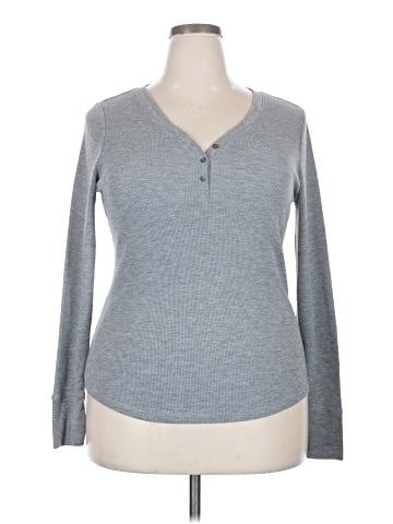 Time and Tru Long Sleeve Henley (view 1)
