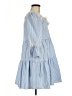 Aqua 100% Polyester Blue Casual Dress Size M - photo 4