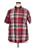 Old Navy 100% Cotton Plaid Red Short Sleeve Button-Down Shirt Size XXL - photo 1