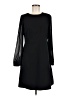 J.Crew 100% Polyester Solid Black Casual Dress Size 6 - photo 1
