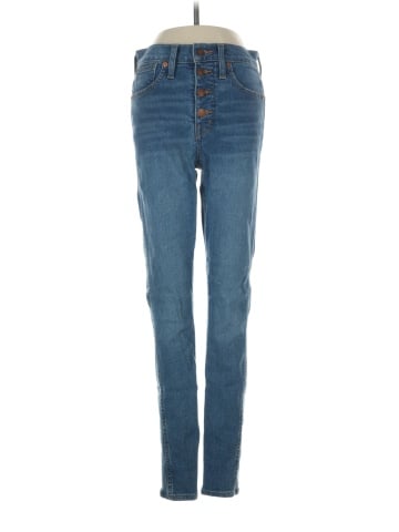 Madewell 10" High-Rise Skinny Jeans in Dewitt Wash: Button-Front TENCEL&trade; Denim Edition (view 1)