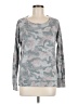 P.J. Salvage Camo Gray Long Sleeve Top Size M - photo 1