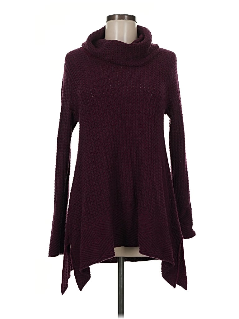 Pre-owned Eight Eight Eight Turtleneck Sweater In Burgundy