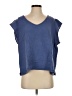 Three Dots 100% Cotton Blue Short Sleeve Top Size S - photo 1