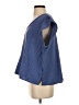 Three Dots 100% Cotton Blue Short Sleeve Top Size S - photo 5