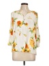 Chico's 100% Rayon Yellow 3/4 Sleeve Blouse Size Lg (2) - photo 1