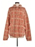 Grace Karin Plaid Orange Faux Fur Jacket Size M - photo 1