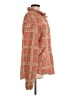 Grace Karin Plaid Orange Faux Fur Jacket Size M - photo 4