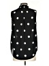 Ann Taylor 100% Polyester Polka Dots Black Sleeveless Blouse Size S - photo 2