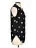 Ann Taylor 100% Polyester Polka Dots Black Sleeveless Blouse Size S - photo 4