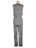 Diane von Furstenberg Animal Print Black Silver Jumpsuit Size 6 - photo 2