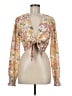 En Saison 100% Polyester Orange Cardigan Size M - photo 1