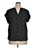 Cynthia Steffe 100% Polyester Black Short Sleeve Blouse Size XL - photo 1