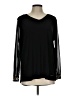 Anne Klein Black Long Sleeve T-Shirt Size L - photo 1