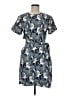 A. Putnam 100% Polyester Print Blue Gray Casual Dress Size M - photo 1