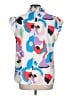 Unbranded 100% Polyester Hearts Blue Short Sleeve Blouse Size L - photo 2