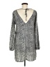 Sage 100% Polyester Chevron-herringbone Gray Casual Dress Size M - photo 2