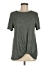 Pink Clover Gray Short Sleeve Top Size M - photo 1