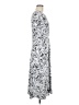 Perceptions Print Gray Casual Dress Size M - photo 4
