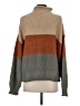 Unbranded 100% Acrylic Color Block Brown Tan Turtleneck Sweater Size S - photo 2