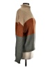 Unbranded 100% Acrylic Color Block Brown Tan Turtleneck Sweater Size S - photo 4