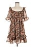 Blu Pepper 100% Polyester Paisley Brown Casual Dress Size M - photo 1
