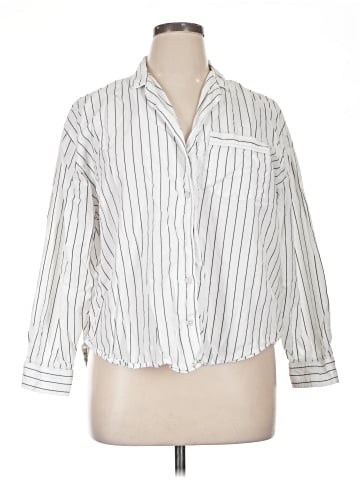 Gap Body 3/4 Sleeve Button-Down Shirt (view 1)